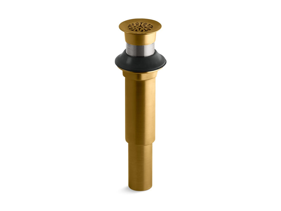 KOHLER K-7108 Decorative grid drain without overflow, vibrant brushed moderne brass