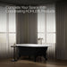 KOHLER K-710-P5 Iron Works Historic 66" x 36" freestanding bath, black exterior with white interior - view 4