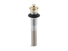 KOHLER K-7127 Bathroom sink drain with non-removable metal stopper and without overflow, vibrant french gold