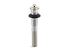 KOHLER K-7127 Bathroom sink drain with non-removable metal stopper and without overflow, vibrant polished nickel