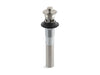 KOHLER K-7127-A Bathroom sink drain with overflow and non-removable metal stopper, vibrant brushed nickel