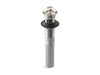 KOHLER K-7127-A Bathroom sink drain with overflow and non-removable metal stopper, vibrant polished nickel