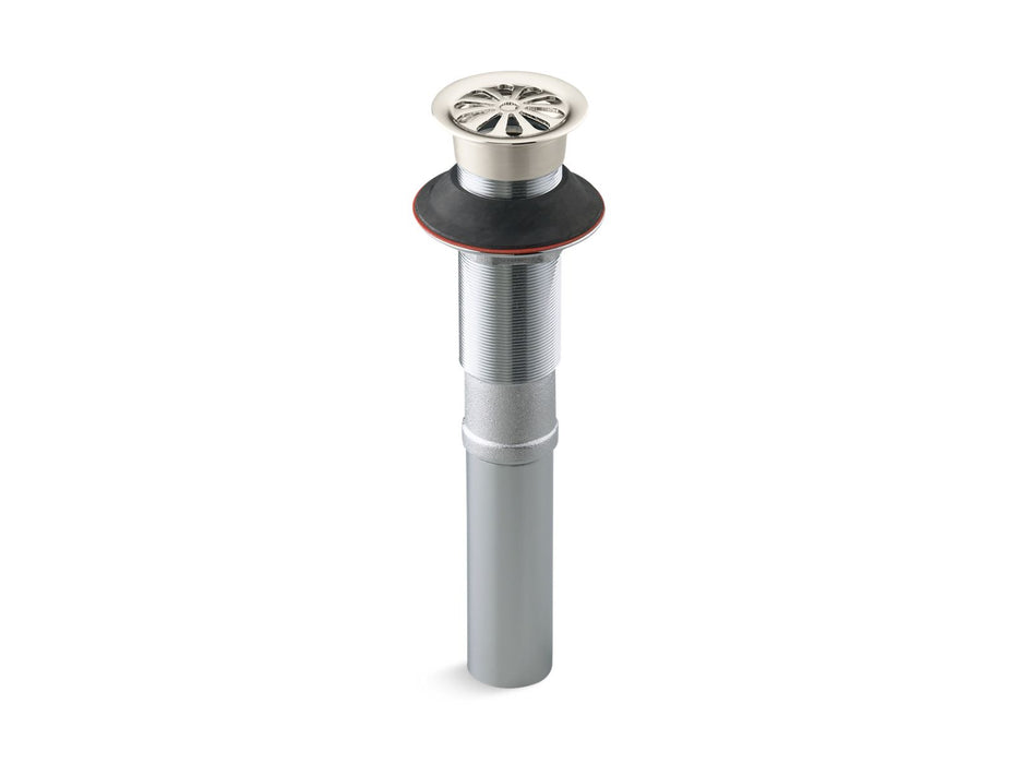 KOHLER K-7129 Bathroom sink grid drain without overflow, vibrant polished nickel