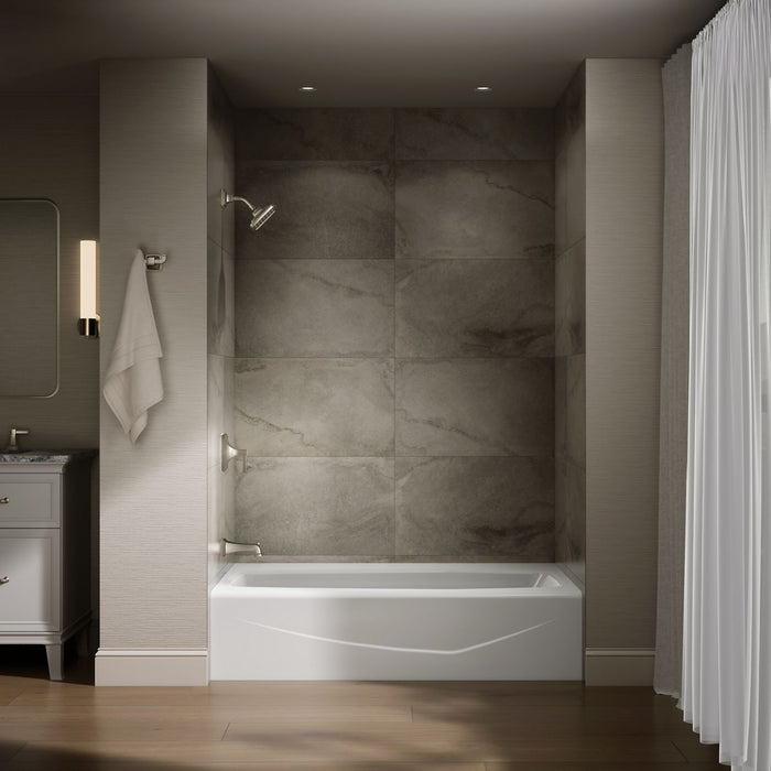KOHLER K-713 Villager 60" x 34-1/4" alcove bath, left drain, white - view 4