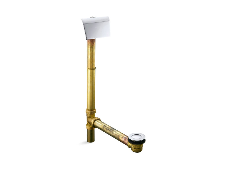 KOHLER K-7147-AF Tea-for-Two 1-1/2" contoured pop-up drain and overflow for above- or through-the-floor installation,...