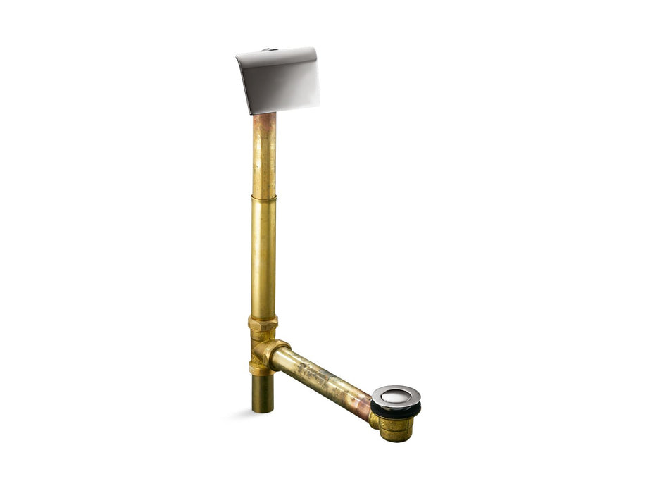 KOHLER K-7147-AF Tea-for-Two 1-1/2" contoured pop-up drain and overflow for above- or through-the-floor installation,...
