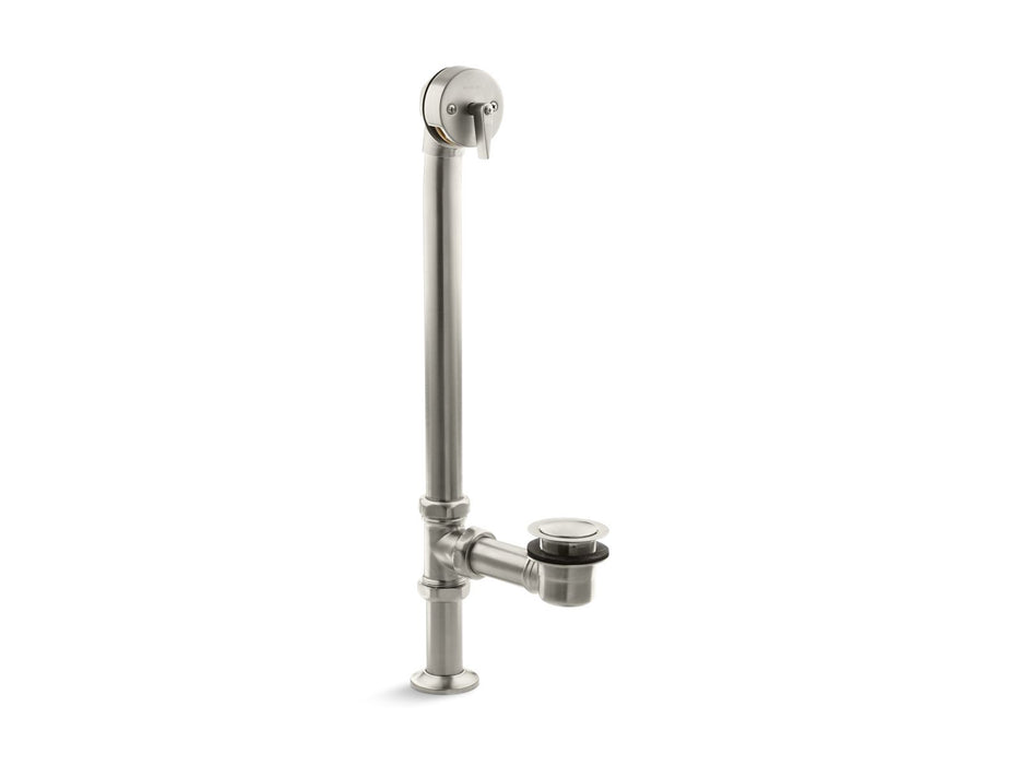 KOHLER K-7159 Artifacts 1-1/2" pop-up bath drain for above- and through-the-floor freestanding bath installations,...