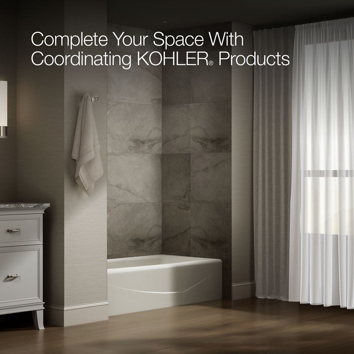 KOHLER K-715 Villager 60" x 30-1/4" alcove bath, left drain, biscuit - view 3