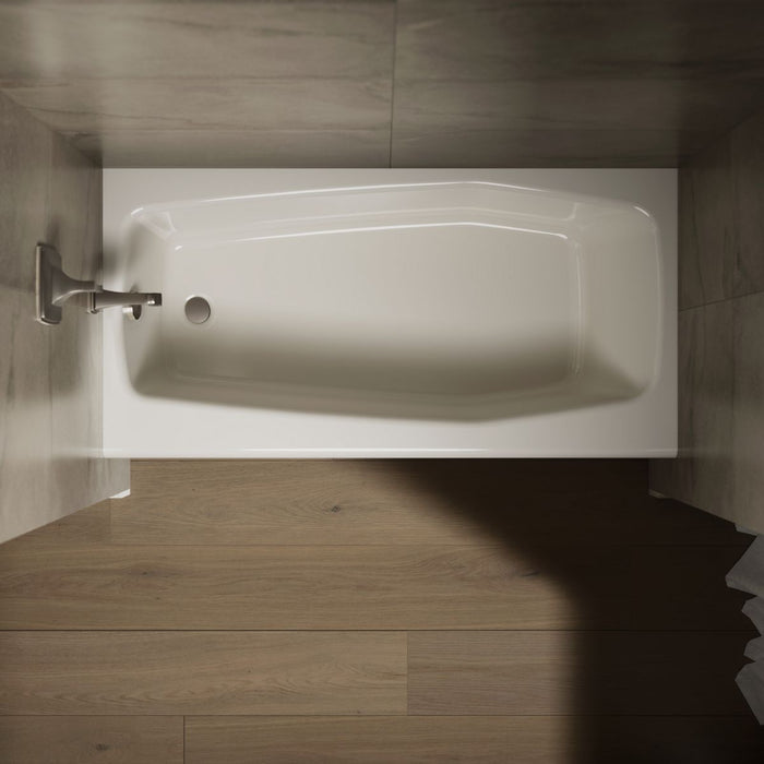 KOHLER K-715 Villager 60" x 30-1/4" alcove bath, left drain, biscuit - view 5