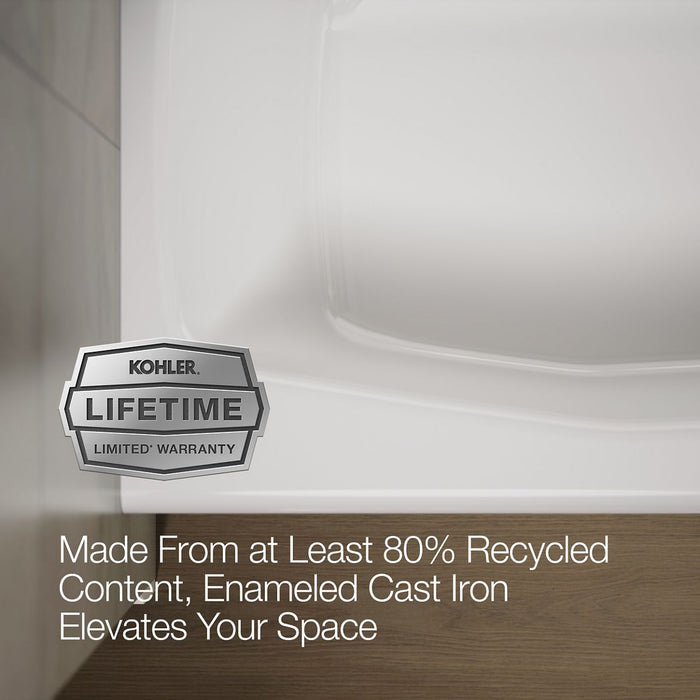 KOHLER K-716 Villager 60" x 30-1/4" alcove bath, right drain