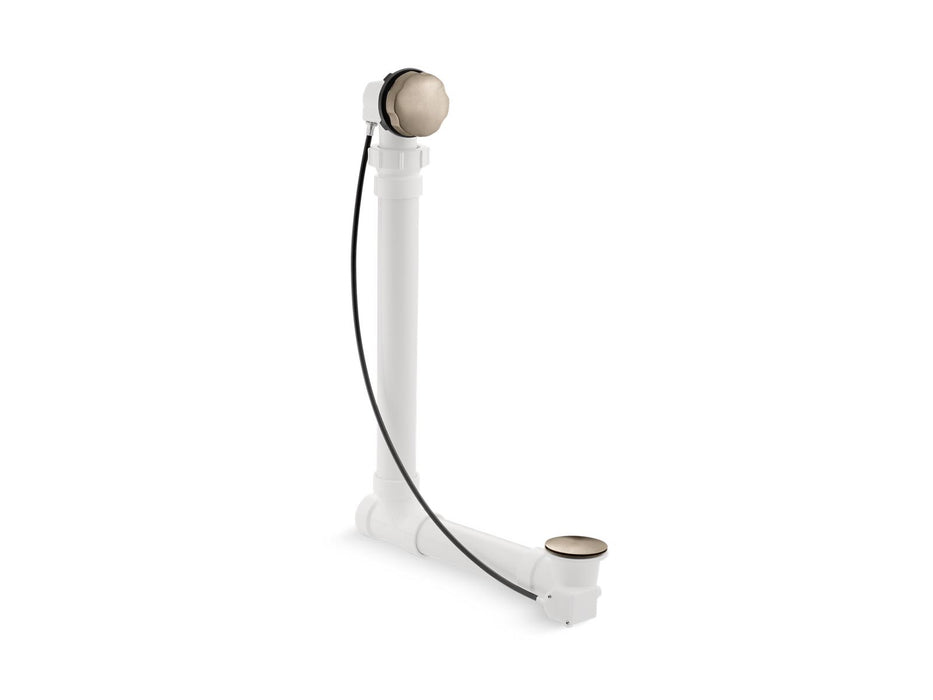 KOHLER K-7213 Clearflo Cable bath drain with PVC tubing, vibrant brushed bronze