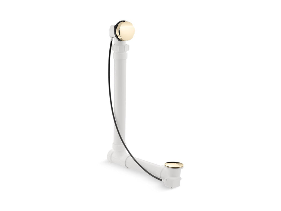 KOHLER K-7213 Clearflo Cable bath drain with PVC tubing, vibrant french gold