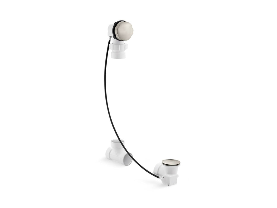 KOHLER K-7214 Clearflo Cable bath drain, less PVC tubing, vibrant brushed nickel