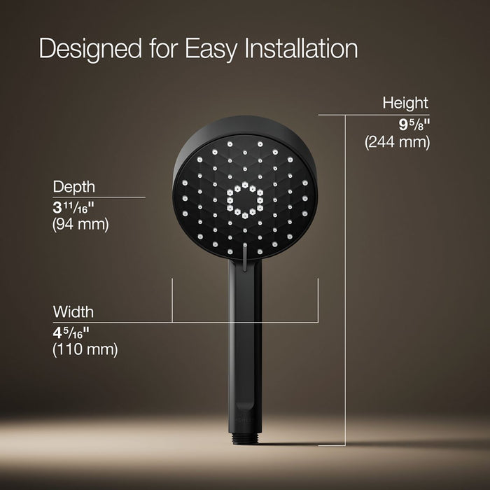 KOHLER K-72415 Awaken G110 Three-function Handshower, 2.5 GPM, matte black - view 5