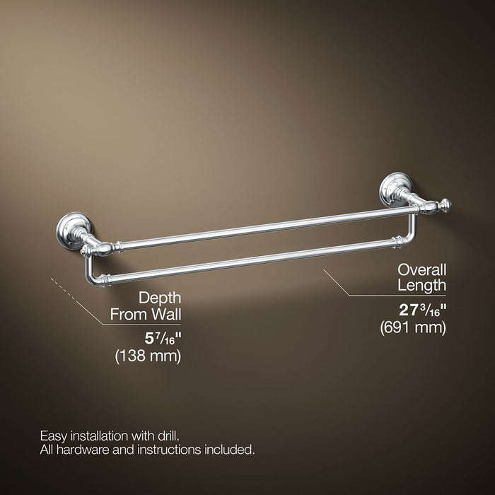 KOHLER K-72570 Artifacts 24" double towel bar