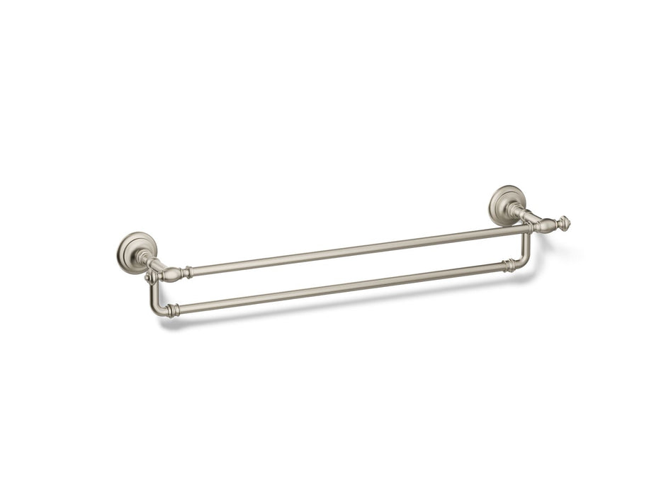 KOHLER K-72570 Artifacts 24" double towel bar, vibrant brushed nickel