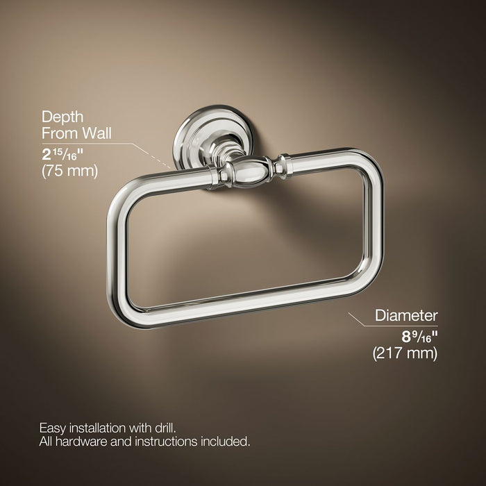 KOHLER K-72571 Artifacts Towel ring