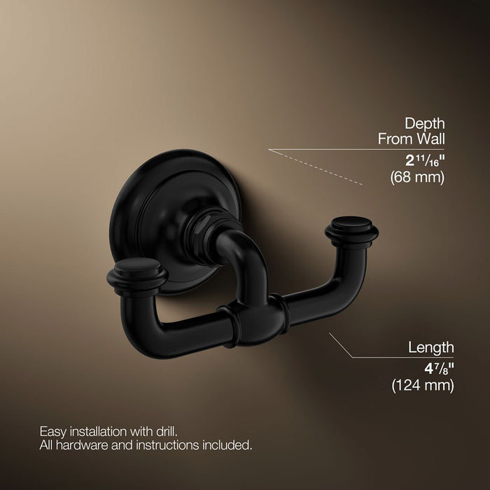 KOHLER K-72572 Artifacts Double robe hook