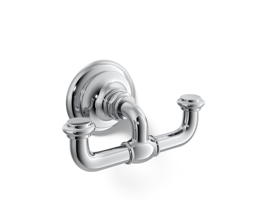 KOHLER K-72572 Artifacts Double robe hook, polished chrome