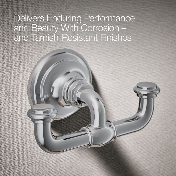 KOHLER K-72572 Artifacts Double robe hook, polished chrome - view 5