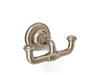 KOHLER K-72572 Artifacts Double robe hook, vibrant brushed bronze