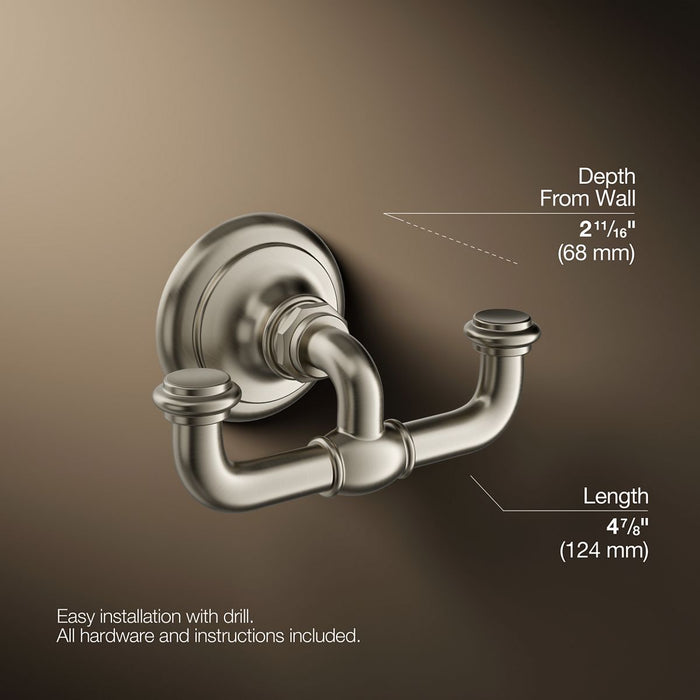 KOHLER K-72572 Artifacts Double robe hook