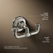KOHLER K-72572 Artifacts Double robe hook, vibrant polished nickel - view 4