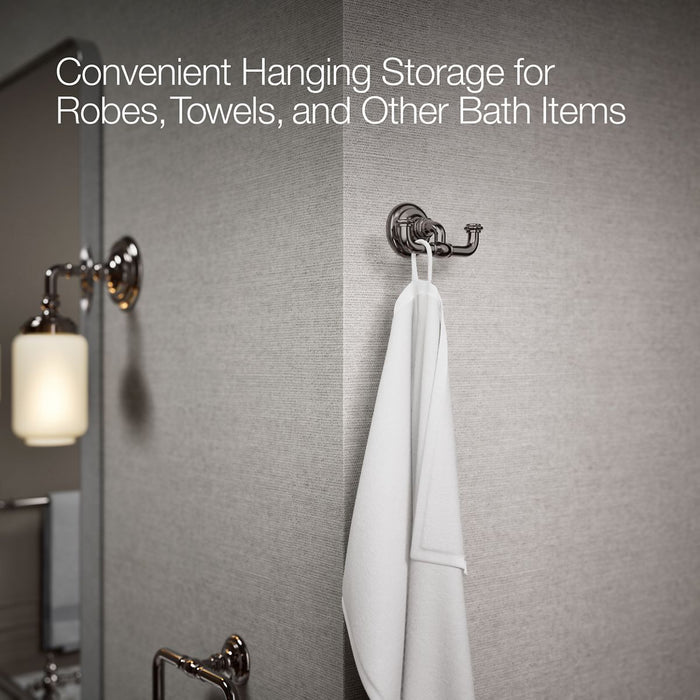 KOHLER K-72572 Artifacts Double robe hook, vibrant titanium - view 5