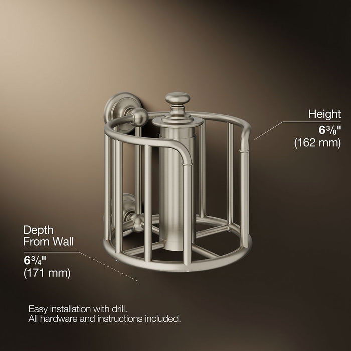 KOHLER K-72576 Artifacts Toilet paper carriage, vibrant brushed nickel - view 5