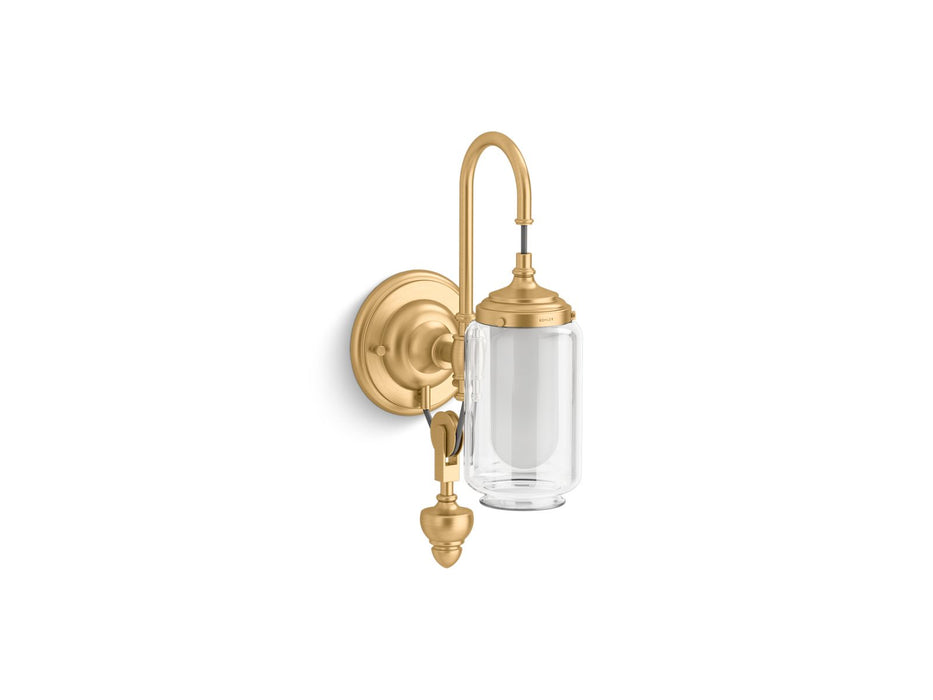KOHLER K-72581 Artifacts One-light adjustable sconce, brushed moderne brass