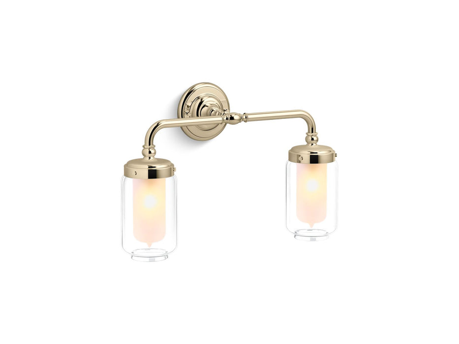 KOHLER K-72582 Artifacts Two-light sconce, french gold
