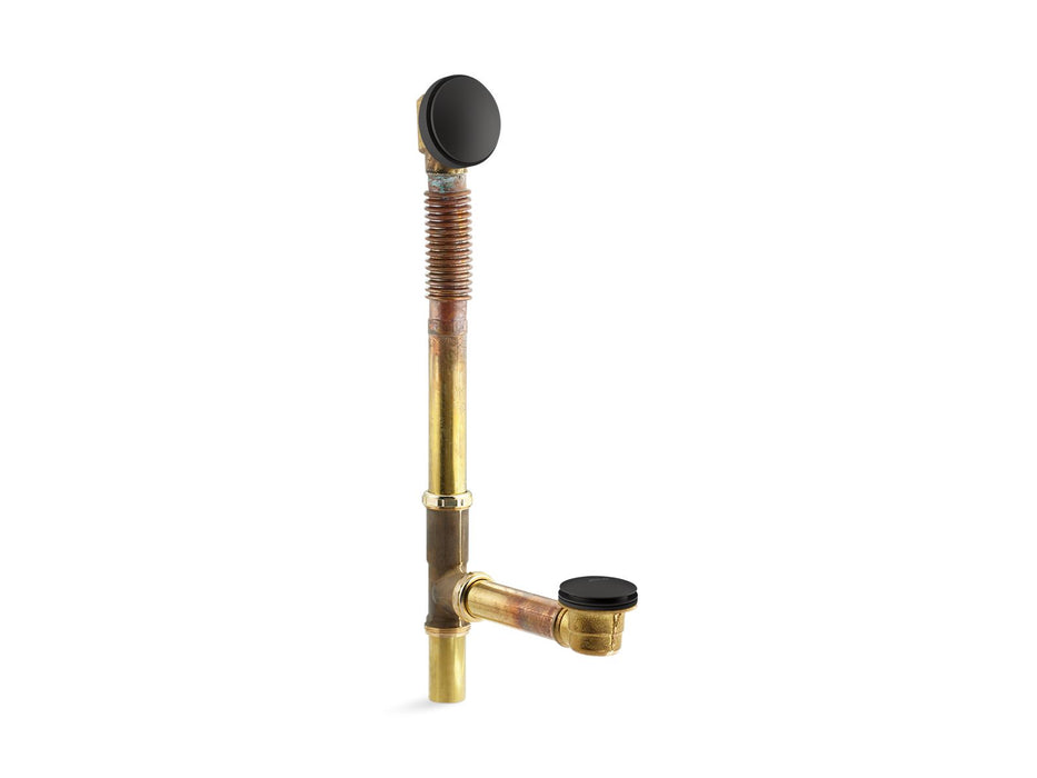 KOHLER K-7259 Clearflo Brass toe tap bath drain, matte black