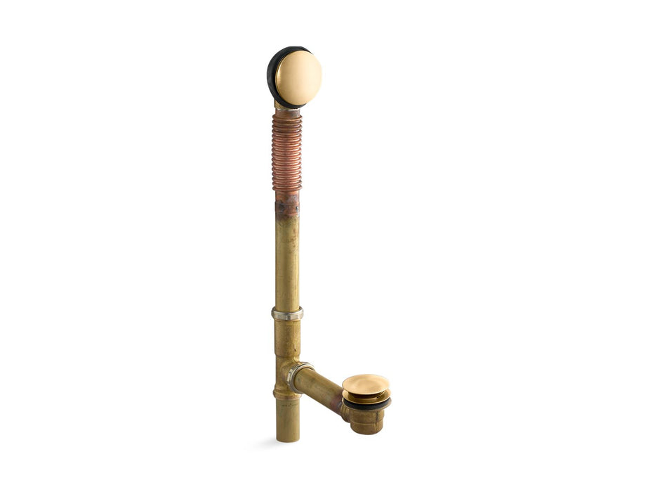 KOHLER K-7259 Clearflo Brass toe tap bath drain, vibrant brushed moderne brass