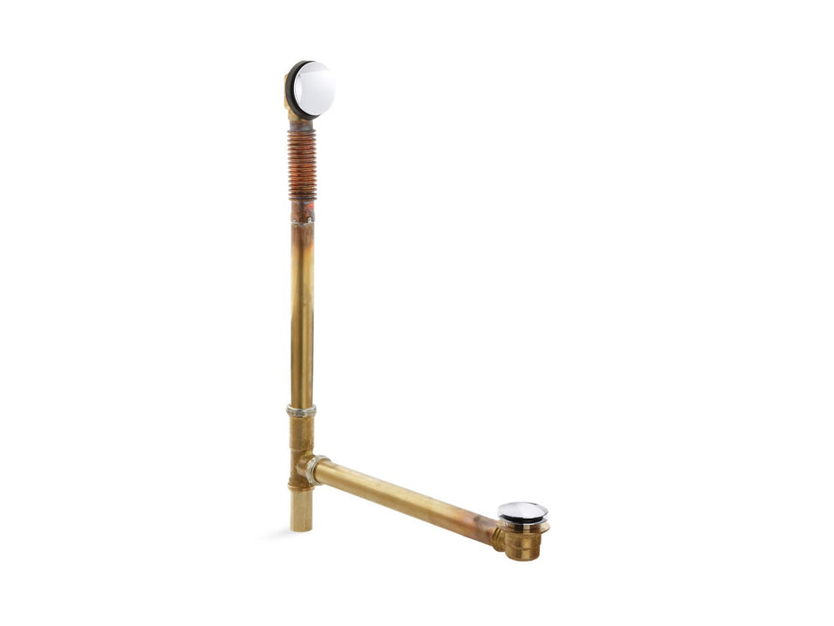 KOHLER K-7265 Clearflo Brass toe tap bath drain, polished chrome