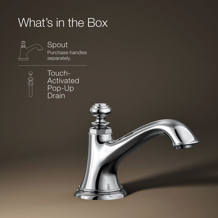 KOHLER K-72759 Artifacts with Bell design Bathroom sink faucet spout with Bell design, 1.2 gpm