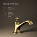 KOHLER K-72759 Artifacts with Bell design Bathroom sink faucet spout with Bell design, 1.2 gpm, vibrant brushed moderne...
