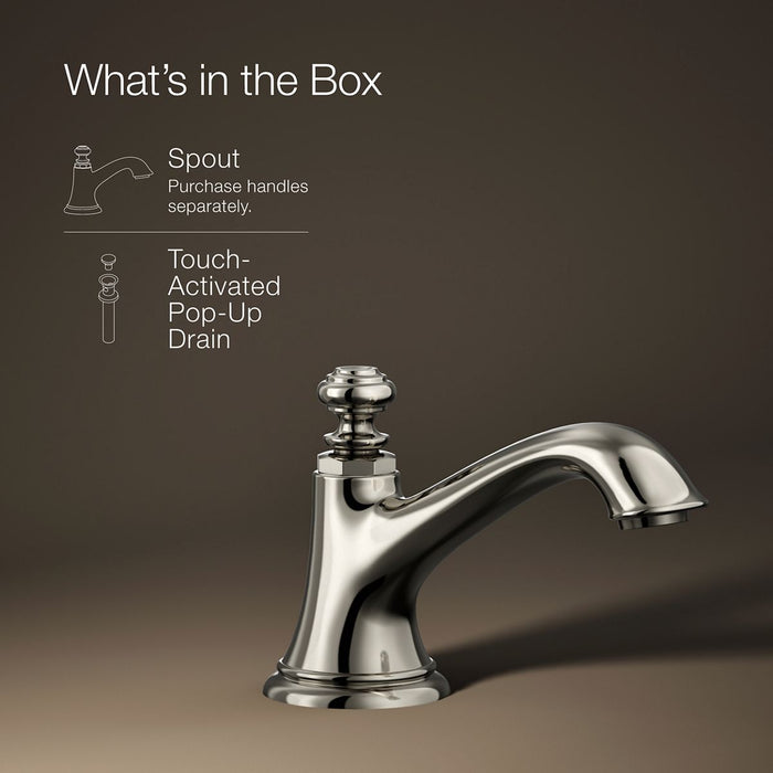 KOHLER K-72759 Artifacts with Bell design Bathroom sink faucet spout with Bell design, 1.2 gpm