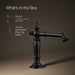 KOHLER K-72760 Artifacts Bathroom sink faucet spout with Column design, 1.2 gpm, matte black - view 5