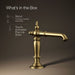 KOHLER K-72760 Artifacts Bathroom sink faucet spout with Column design, 1.2 gpm, vibrant brushed moderne brass - view 5