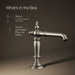 KOHLER K-72760 Artifacts Bathroom sink faucet spout with Column design, 1.2 gpm, vibrant brushed nickel - view 5