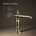 KOHLER K-72760 Artifacts Bathroom sink faucet spout with Column design, 1.2 gpm, vibrant french gold - view 5