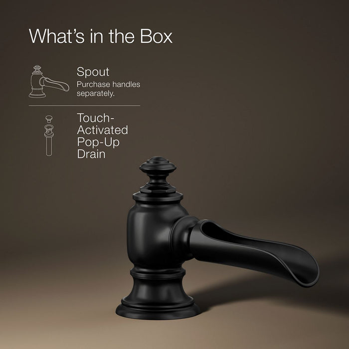 KOHLER K-72761 Artifacts with Flume design Bathroom sink faucet spout with Flume design, 1.2 gpm