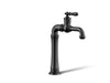 KOHLER K-72763-9M Artifacts Gentleman's Single-handle bathroom sink faucet, 1.2 gpm, matte black