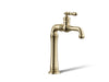 KOHLER K-72763-9M Artifacts Gentleman's Single-handle bathroom sink faucet, 1.2 gpm, vibrant french gold