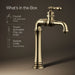KOHLER K-72763-9M Artifacts Gentleman's Single-handle bathroom sink faucet, 1.2 gpm, vibrant french gold - view 5