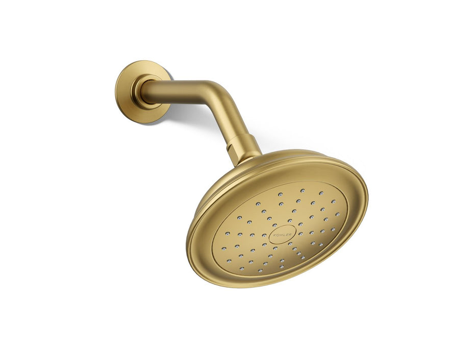 KOHLER K-72773 Artifacts Single-function Showerhead, 2.5 GPM, vibrant brushed moderne brass