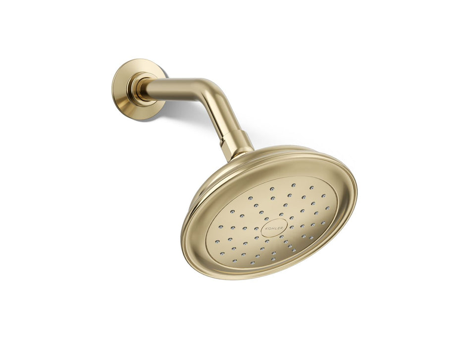 KOHLER K-72773 Artifacts Single-function Showerhead, 2.5 GPM, vibrant french gold