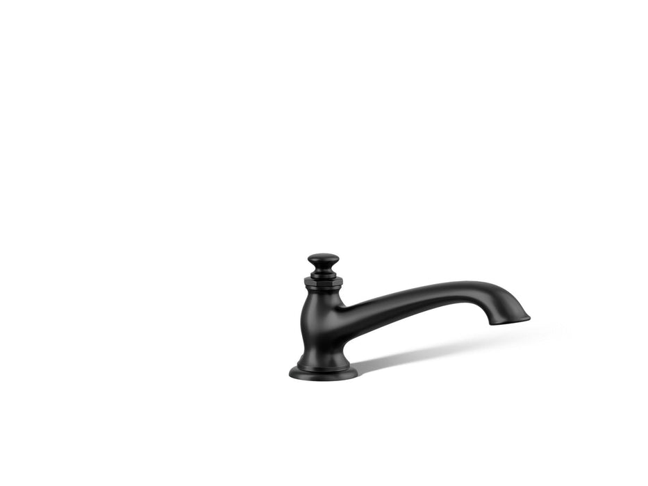 KOHLER K-72777 Artifacts Deck-mount bath spout with flare design, matte black