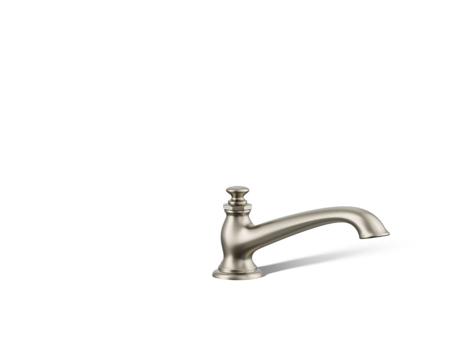 KOHLER K-72777 Artifacts Deck-mount bath spout with flare design, vibrant brushed nickel