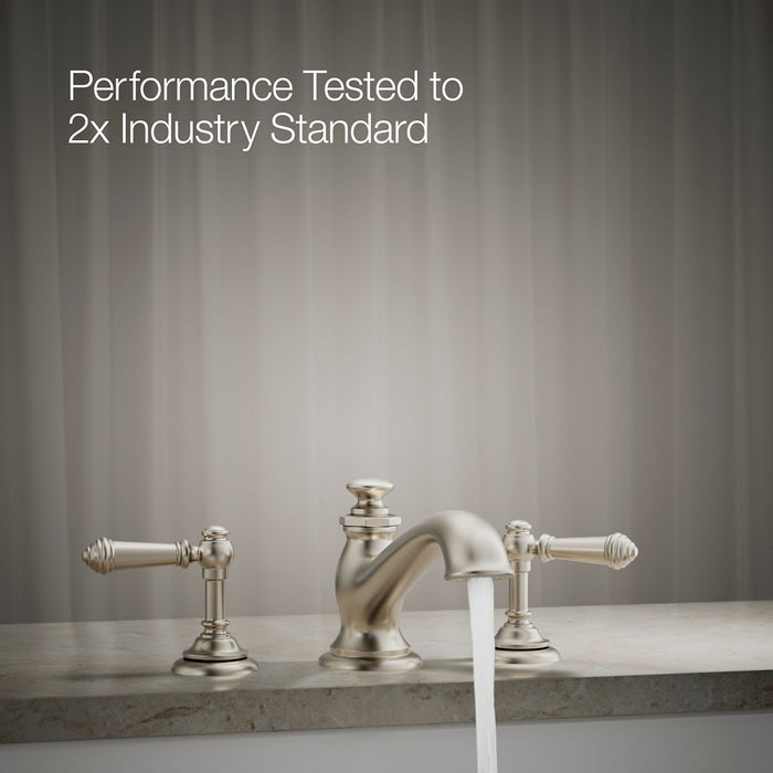 KOHLER K-72777 Artifacts Deck-mount bath spout with flare design, vibrant brushed nickel - view 4